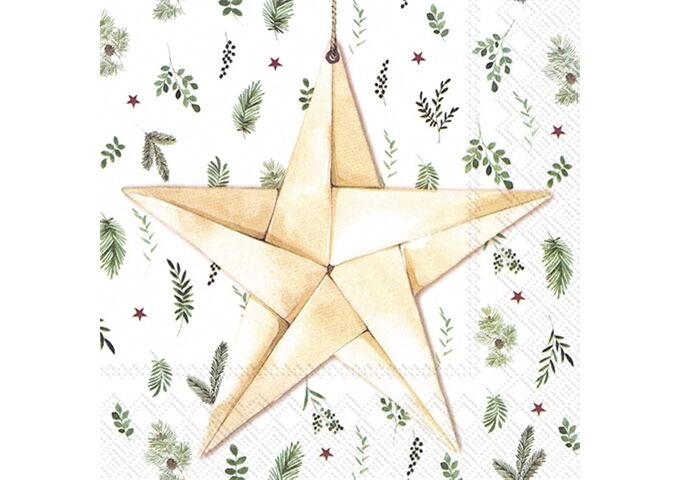 ihr Ideal Home Range WHITE XMAS STAR Lunch-Servietten