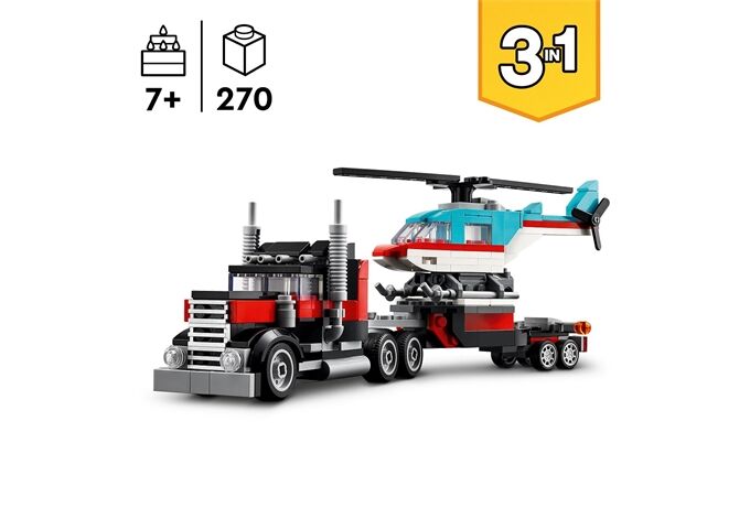 LEGO® Creator Tieflader mit Hubschrauber