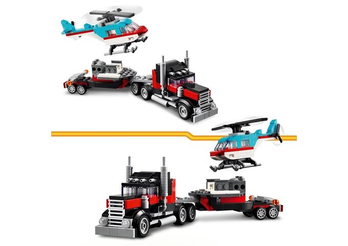 LEGO® Creator Tieflader mit Hubschrauber