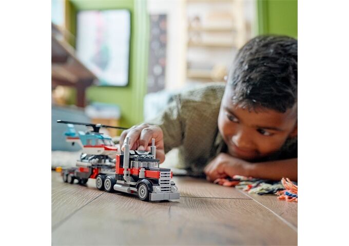 LEGO® Creator Tieflader mit Hubschrauber