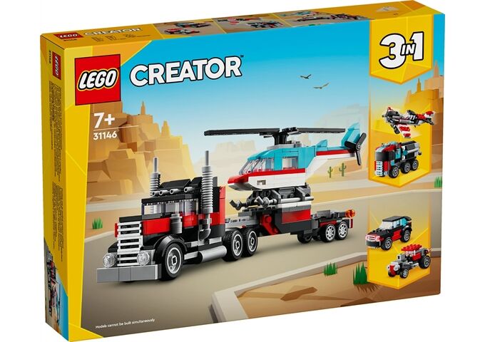LEGO® Creator Tieflader mit Hubschrauber