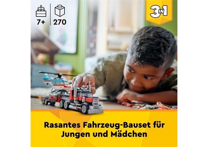 LEGO® Creator Tieflader mit Hubschrauber