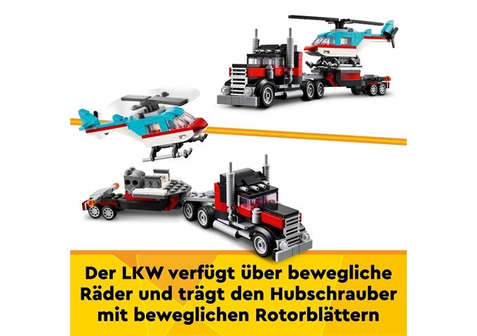 LEGO® Creator Tieflader mit Hubschrauber