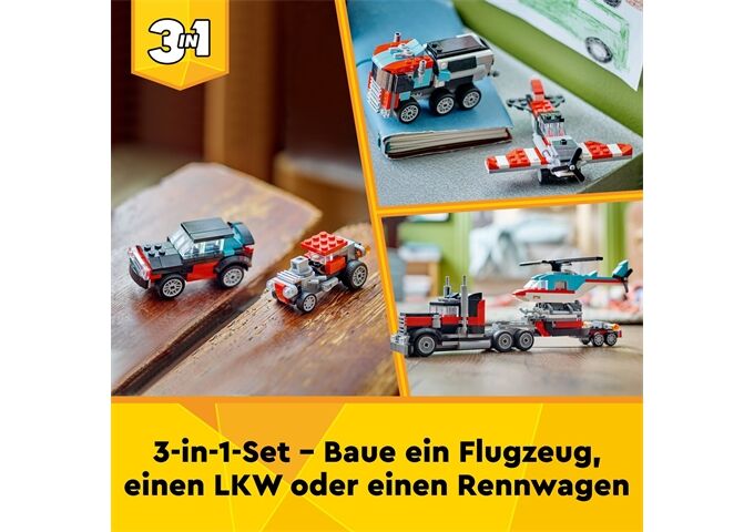 LEGO® Creator Tieflader mit Hubschrauber