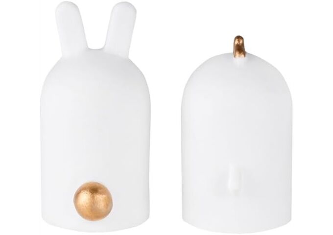 Räder Ostern Porzellanfiguren Hase und Huhn D 2,5cm H 5c