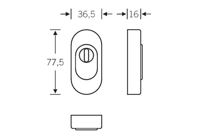 FSB Schieberosette mit ZA Edelstahl fein matt