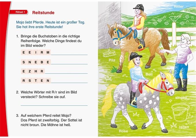 Ravensburger Leserabe Rätselspaß Zauber-Malrätsel Pf