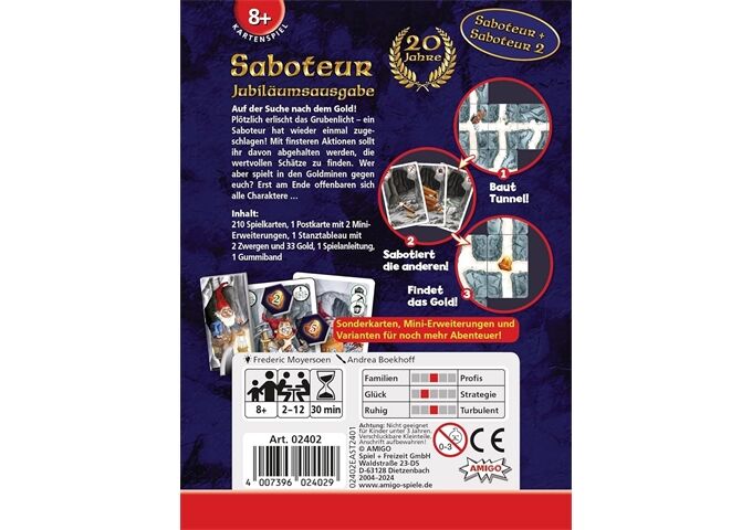 Amigo Kartenspiel Saboteur 20 Jahre-Edition
