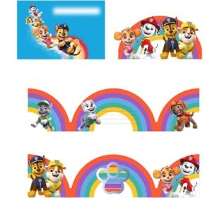  8 Einladungskarten & Umschläge Paw