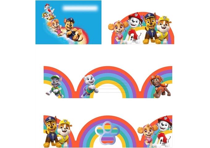  8 Einladungskarten & Umschläge Paw