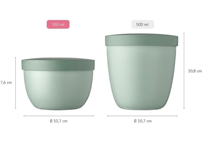 Mepal snackpot ellipse 350 ml nordic blue | Coppens Warenhuis
