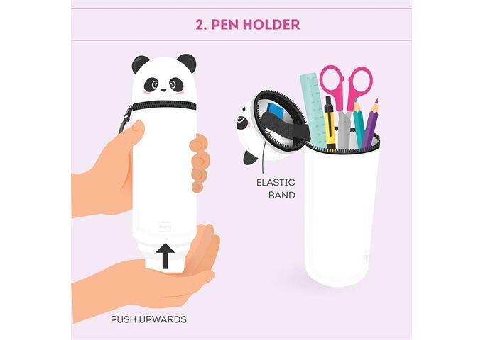 Legami KAWAII 2-IN-1 SOFT SILICONE PENCIL CASE - PANDA