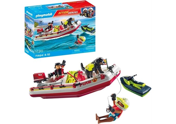 Playmobil Feuerwehrboot mit Aqua Scooter