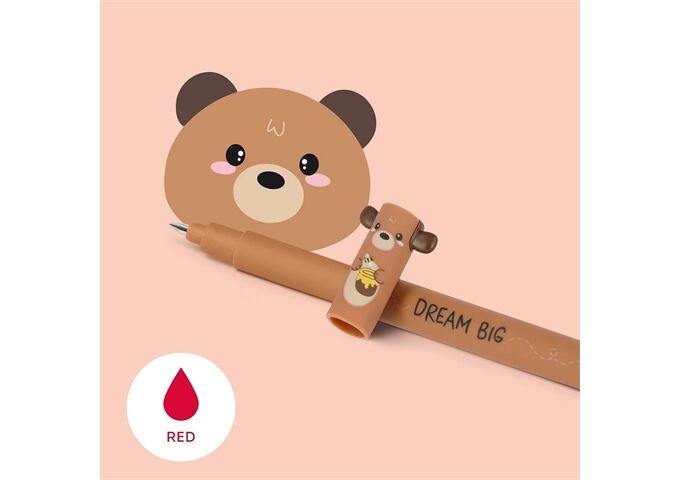 Legami ERASABLE PEN - TEDDY - RED INK