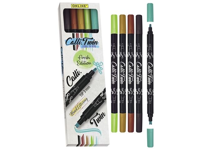 ONLINE Faserschreiber 5ST Duo fresh