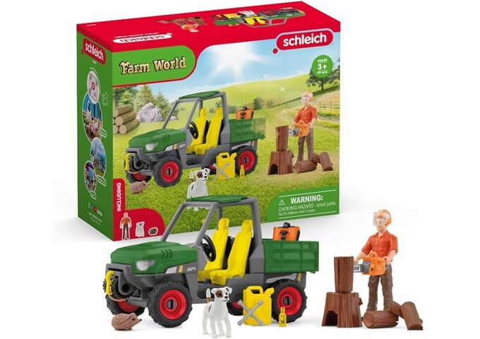 Schleich Waldbauer mit Fahrzeug