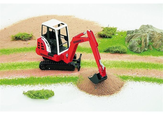 Bruder 02432-Schaeff HR16 Minibagger, ab 3 Jahren,