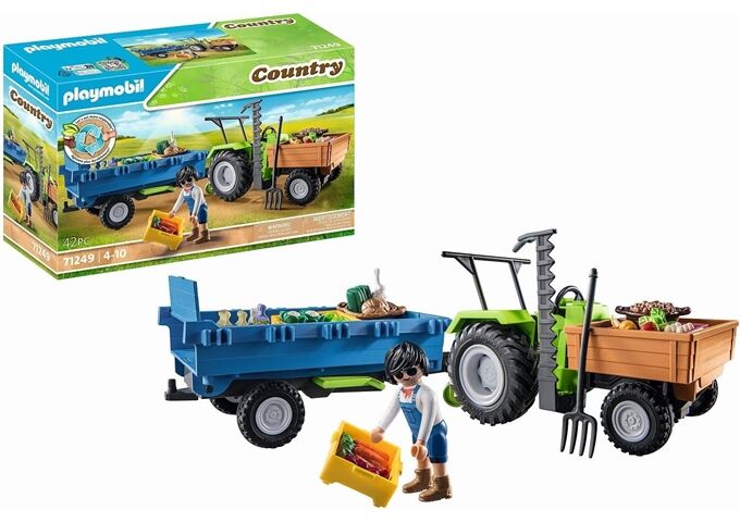 Playmobil Traktor mit Anhänger