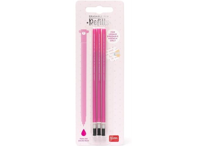 Legami REFILL ERASABLE PEN - PINK - PACK 3 PCS
