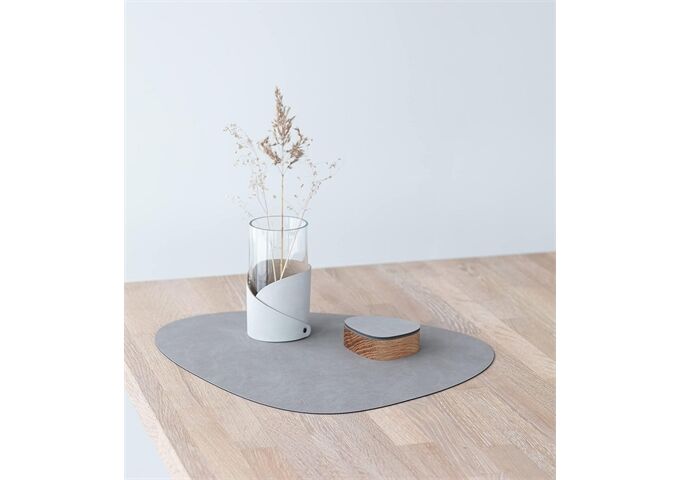 LINDDNA Table Mat Curve L Nupo Light Grey