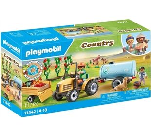 Playmobil Traktor mit Anhänger und Wassertank