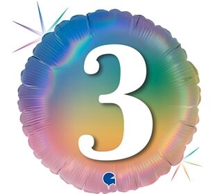 Karaloon Folienballon Zahl 3