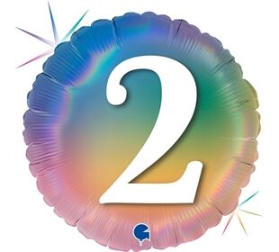 Karaloon Folienballon Zahl 2