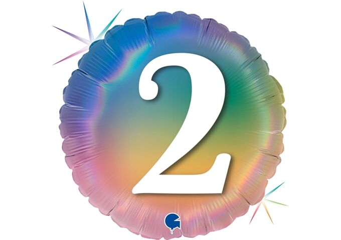 Karaloon Folienballon Zahl 2