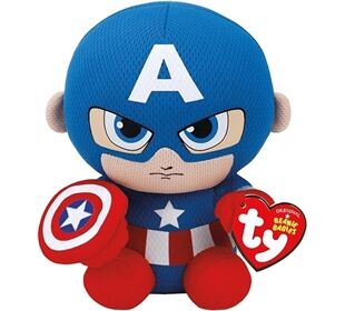 Ty Captain America -Marvel - Beanie Babies - Reg