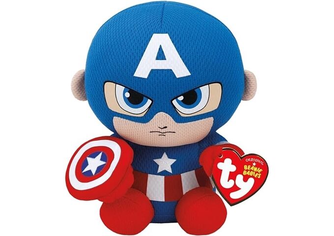 Ty Captain America -Marvel - Beanie Babies - Reg