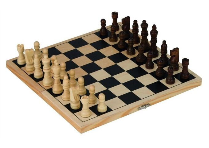 Goki Schachspiel In Holzklappkasse