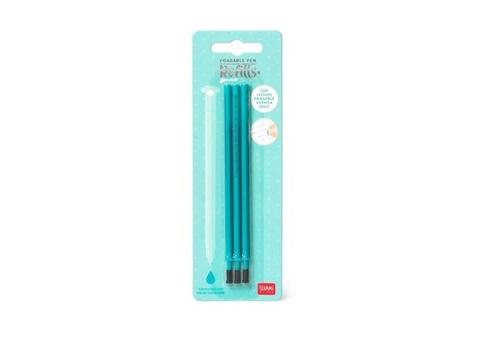 Legami REFILL ERASABLE PEN - TURQUOISE - PACK 3 PCS