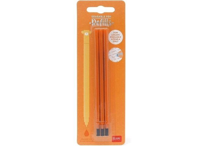 Legami REFILL ERASABLE PEN - ORANGE - PACK 3 PCS