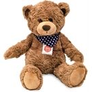 Teddy-Hermann Teddy braun mit Tuch, ca. 38cm