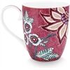Pip Studio Mug XL Flower Festival Dark Pink 450ml
