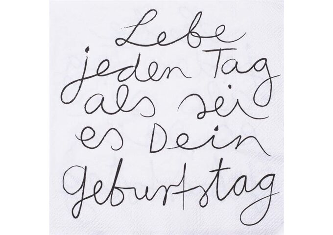 Räder Serviette 33x33cm Lebe jeden Tag als sei es