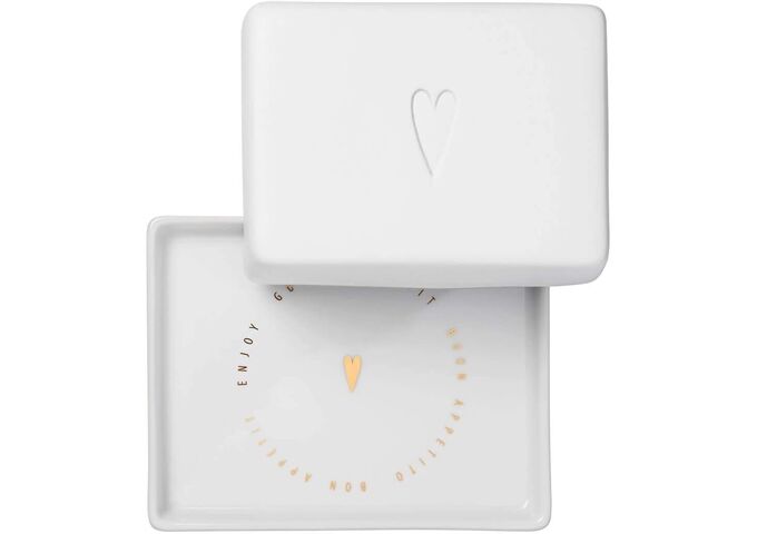 Räder PET Butterdose Herz 14,5x5,5x11,5cm