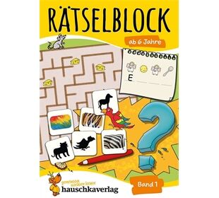 Hauschka Verlag Rätselblock ab 6 Jahre, Band 1, A5-Block