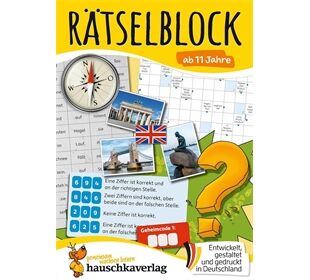Hauschka Verlag Rätselblock ab 11 Jahre, A5-Block