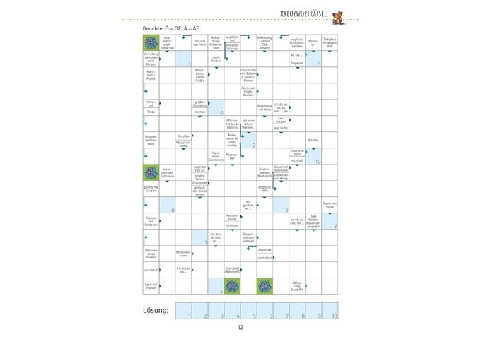 Hauschka Verlag Rätselblock ab 10 Jahre, Band 1, A5-Block