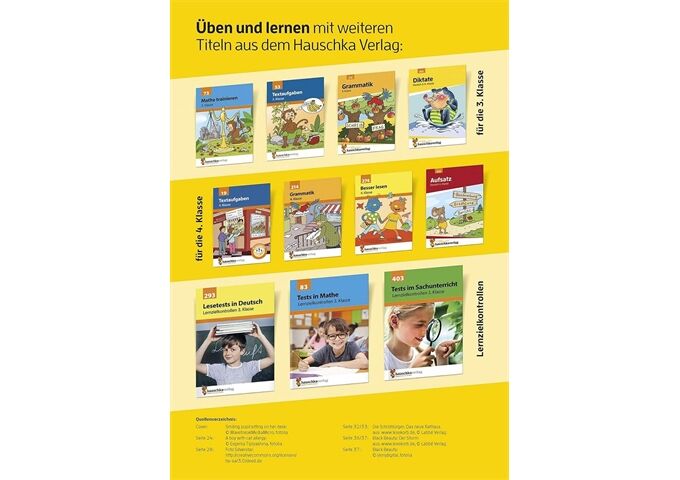 Hauschka Verlag Tests in Deutsch - Lernzielkontrollen 3. Klasse, A