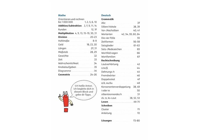 Hauschka Verlag Quer durch die 4. Klasse, Mathe und Deutsch - A5-Ü