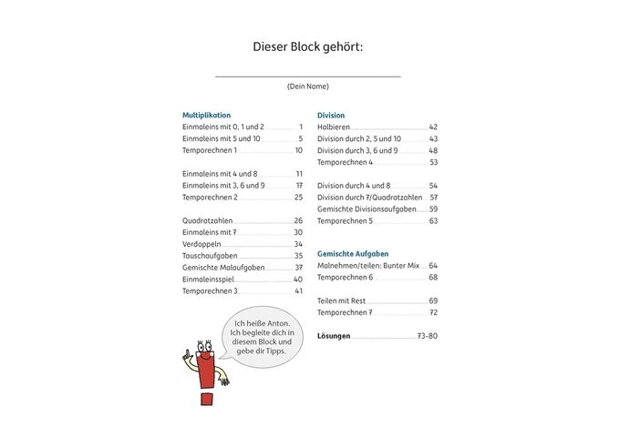 Hauschka Verlag Quer durch die 2./3. Klasse Das kleine Einmaleins