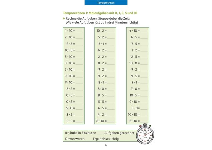 Hauschka Verlag Quer durch die 2./3. Klasse Das kleine Einmaleins