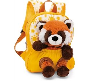 Nici Rucksack gelb mit Pl schtier Roter