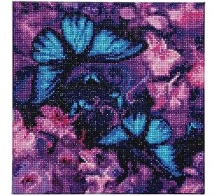 CRYSTAL ART Crystal Art Leinwand Schmetterlinge 30x30 cm