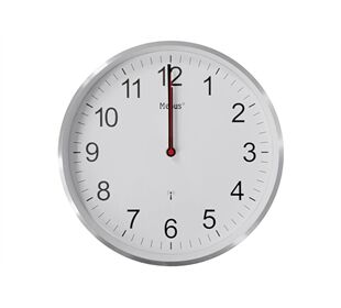 MEBUS Funk Wanduhr Aluminium Ø30cm