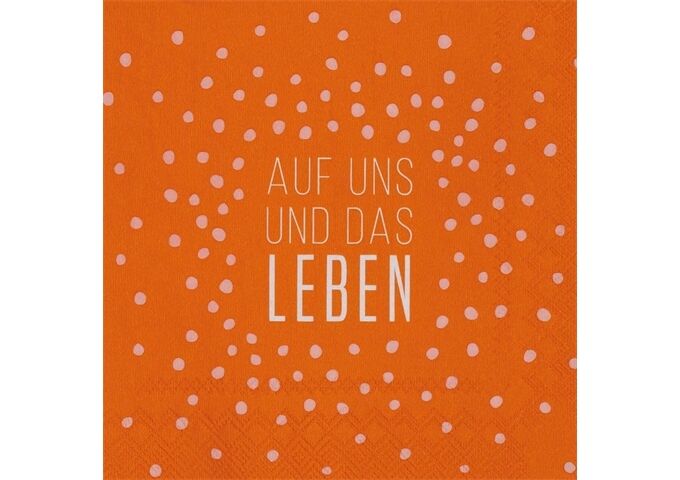 Räder Cocktailserviette 25x25cm, Auf unsund das Leben