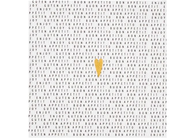 Räder DINING Serviette 33x33cm Bon Appetit- Herz