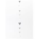  Papierkette Silberherzen L.140cm